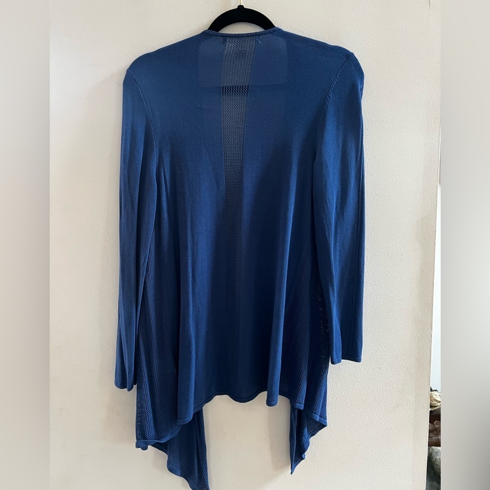 Emaline Open Drape Cardigan navy blue size medium - Picture 5 of 5